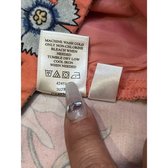 Ann Taylor Devin Fit Orange Floral Shorts Size 8 - Picture 6 of 6